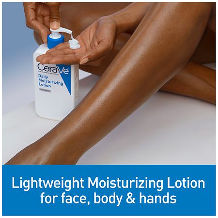 CeraVe Moisturizing Face and Body Lotion with Hyaluronic Acid for Normal to Dry Skin Unscented