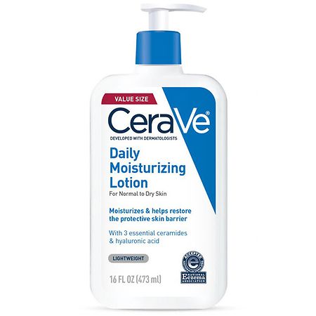 CeraVe Moisturizing Face and Body Lotion with Hyaluronic Acid for Normal to Dry Skin Unscented