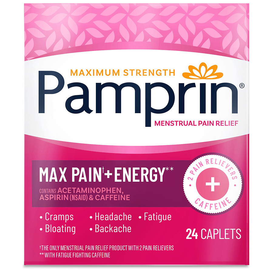 Pamprin - Pamprin Menstrual Pain Relief, Cramp, Maximum Strength, Caplets  (16 count), Shop