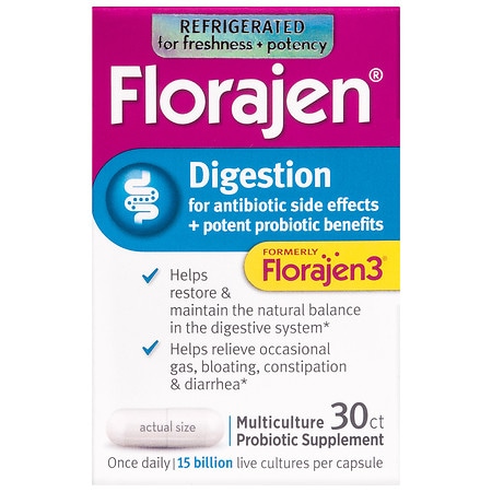 Florajen Digestion Refrigerated Probiotic, 15 Billion CFUs