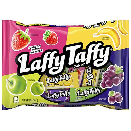 Laffy Taffy Assorted Mini Candy Strawberry, Banana, Sour Apple, Grape