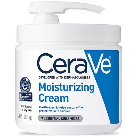 CeraVe Face & Body Moisturizing Cream with Pump for Normal to Dry Skin Unscented