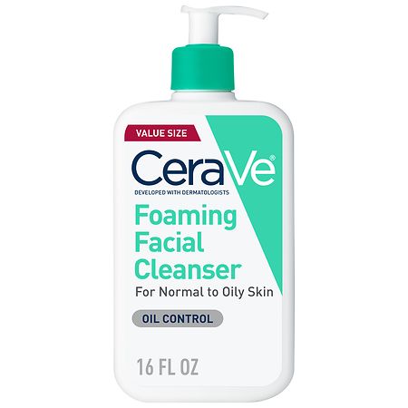 CeraVe Fragrance-Free Face Cleanser, Foaming Face Wash with Hyaluronic Acid