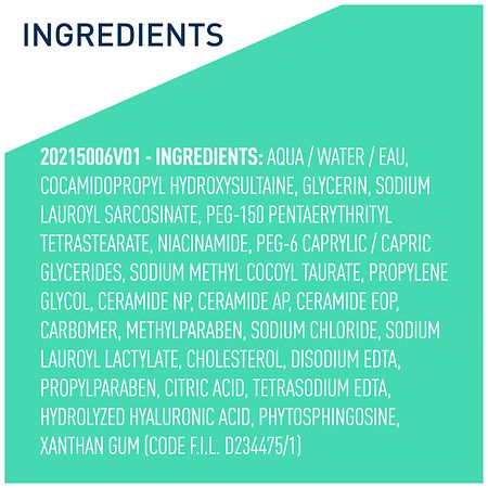 CeraVe Fragrance-Free Face Cleanser, Foaming Face Wash with Hyaluronic Acid