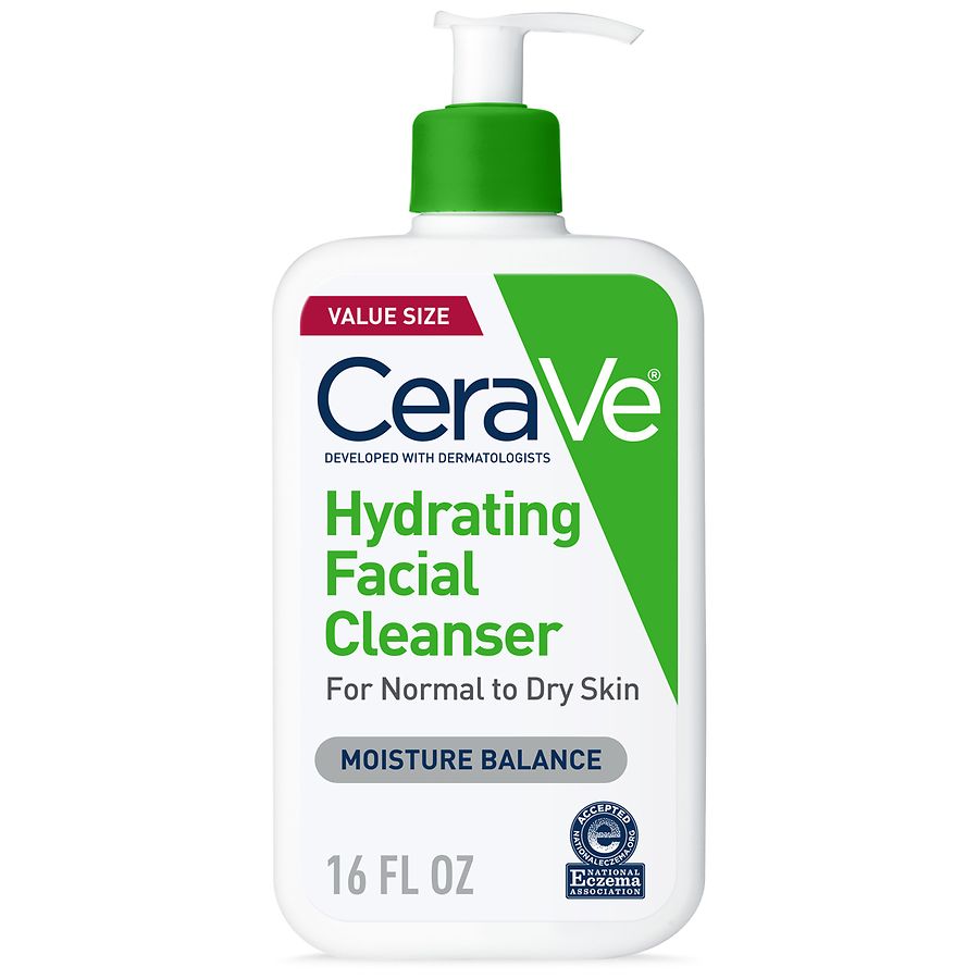 CeraVe Hydrating Facial Cleanser | Moisturizing Non-Foaming Face Wash with  Hyaluronic Acid, Ceramides and Glycerin | Fragrance Free Paraben Free | 16