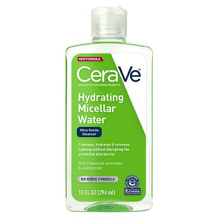 CeraVe Hydrating Micellar Water, Ultra Gentle Facial Cleanser & Eye Makeup Remover