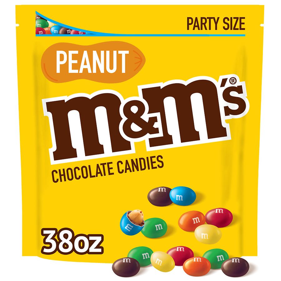 M&M's Peanut Chocolate Christmas Candy Gift 13 Ounce Jar