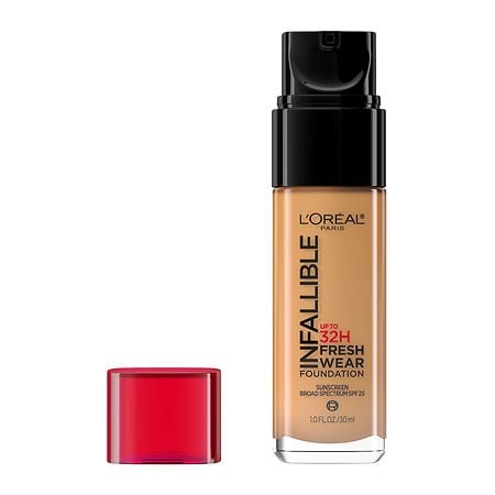 L'Oreal Paris Infallible Up to 32 Hour Fresh Wear Foundation, Lightweight, Breathable Coverage, Caramel