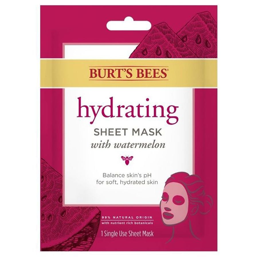Burt's Bees Hydrating Facial Sheet Mask with Watermelon, Single Use