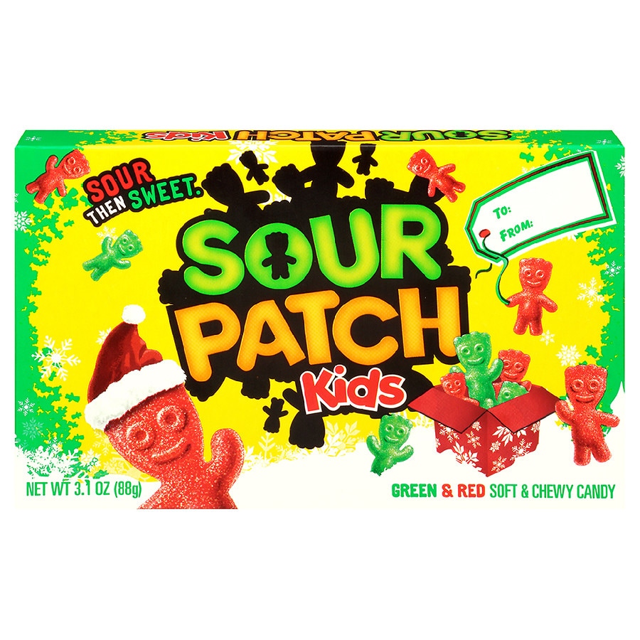 Sour Patch Kids Candy, Soft & Chewy, Green & Red - 3.1 oz