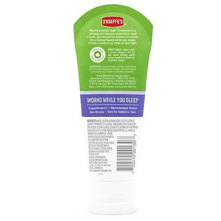  O'Keeffe's Working Hands Hand Cream, 3.4 Ounce Jar with Working  Hands Night Treatment Hand Cream Sample : Beauty & Personal Care