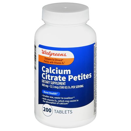 Walgreens Calcium Citrate Petites 400 mg Tablets with D3