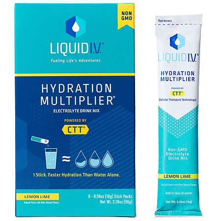 Liquid I.V. Hydration Multiplier Electrolyte Drink Mix Lemon Lime |  Walgreens