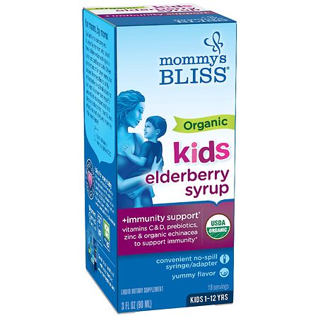 Mommy's Bliss Organic Kids Elderberry Syrup + Immunity Support