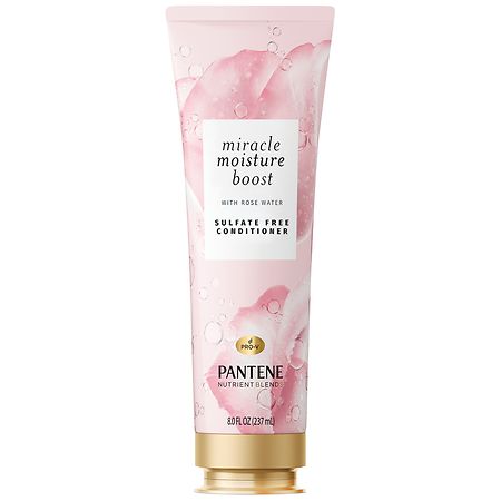 Pantene Nutrient Blends Miracle Moisture Boost Rose Water Conditioner for Dry Hair, Sulfate Free