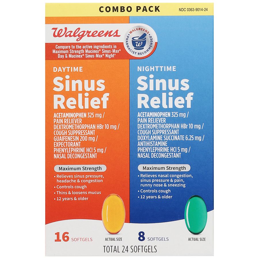 Walgreens Daytime & Nighttime Sinus Relief 