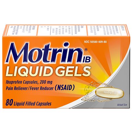 Motrin IB Liquid Gels, Pain & Fever Reducer 200 mg