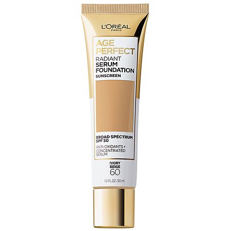 L'Oreal Paris Age Perfect Radiant Serum Foundation with SPF 50, Ivory Beige | CVS