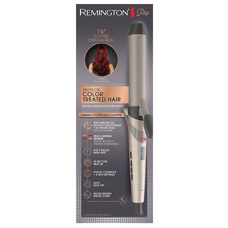 Remington Pro 1 Clipped Curling Iron with Color Care Technology | Walgreens