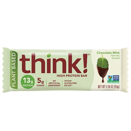 UPC 753656714110 product image for think! High Protein Plant Based Bar Chocolate Mint, Single Bar - 1.94 oz | upcitemdb.com