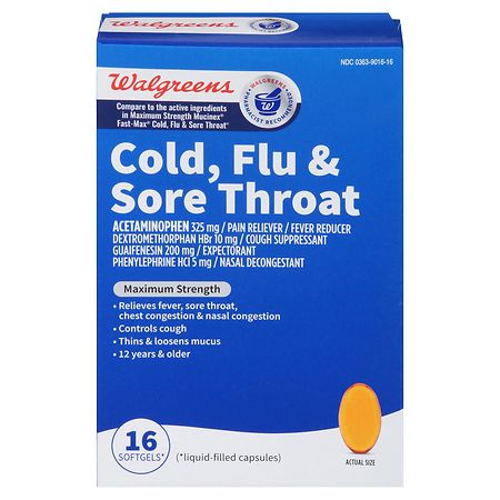 Walgreens Cold, Flu & Sore Throat Softgels