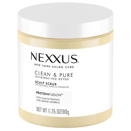 Nexxus Clean & Pure Scalp Scrub, Invigorating Detox, 11.25 oz