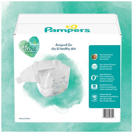 Pampers Pure Protection Diapers Super Pack (Size 3, 60 Count) - MedaKi