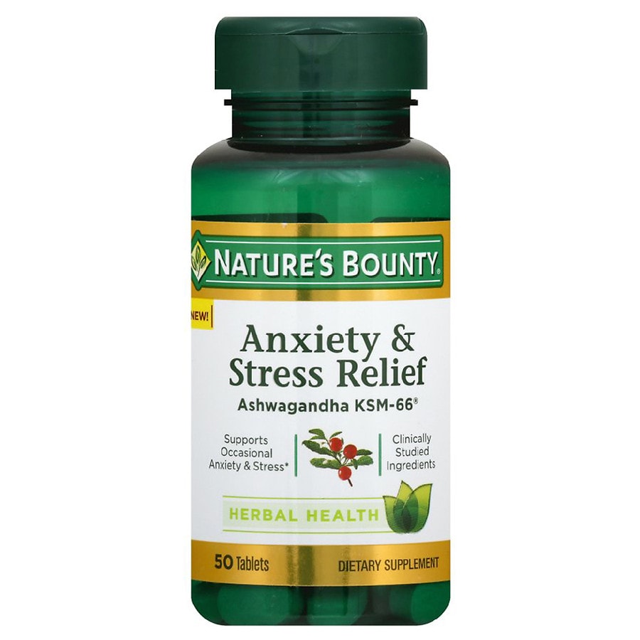 Nature's Bounty Anxiety & Stress Relief, Ashwagandha Ksm-66