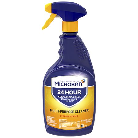 Microban 24 Hour Multi-Purpose Cleaner and Disinfectant Spray Citrus