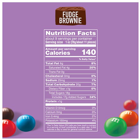 M&Ms Fudge Brownie Sharing Size Chocolate Candy, 9.05 oz. Pack of 2