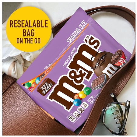 M&M's Fudge Brownie Chocolate Candy, Sharing Size - 9.05 oz Bag 