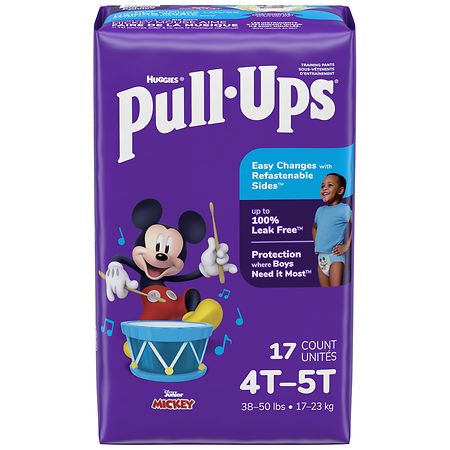 Huggies Pull-Ups Training Pants - Size 4T–5T, 38–50 lbs Girl (17-ct)