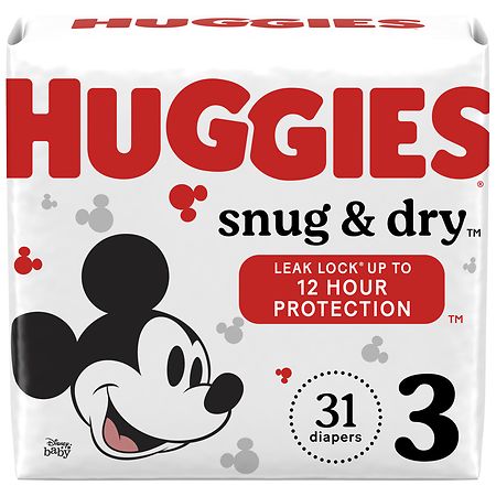 Huggies Overnites Nighttime Baby Diapers, Size 4, 116 ct, Red