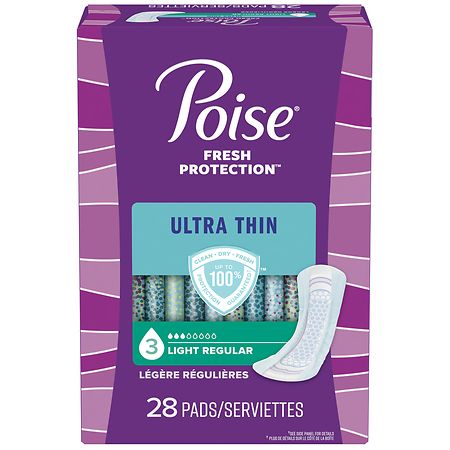 Poise Daily Incontinence Panty Liners, Very Light Absorbency 2 (48