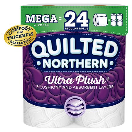 Quilted Northern Bathroom Tissue, Unscented, Mega Rolls, 3 Ply 9 Ea, Bath  Tissue