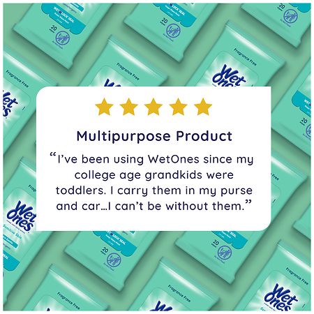 Wet Ones Wipes, Hands & Face, Sensitive Skin, Fragrance Free