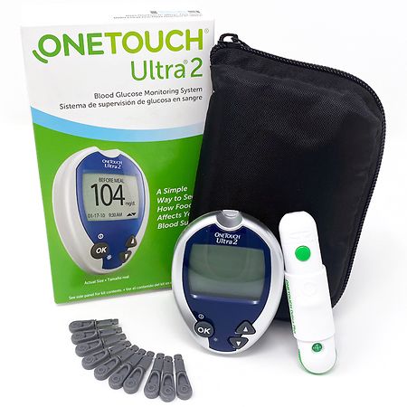  OneTouch Blood Sugar Test Kit, Includes OneTouch Verio Reflect  Blood Glucose Meter, 1 Lancing Device, 30 Lancets, 30 Test Strips, &  Carrying Case