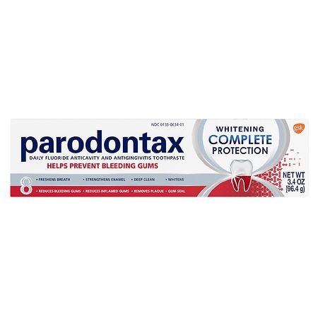PARODONTAX Complete Protection Teeth Whitening Toothpaste For Bleeding Gums Unflavored
