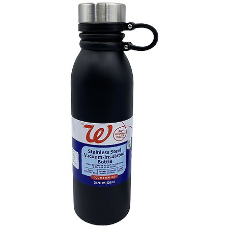 Walgreens Double Wall Stainless Steel Bottle 20.2 fl oz Black