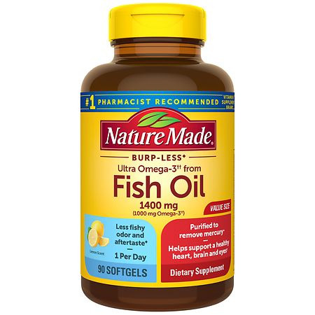 Nature Made Fish Oil 1400 mg Softgels Lemon