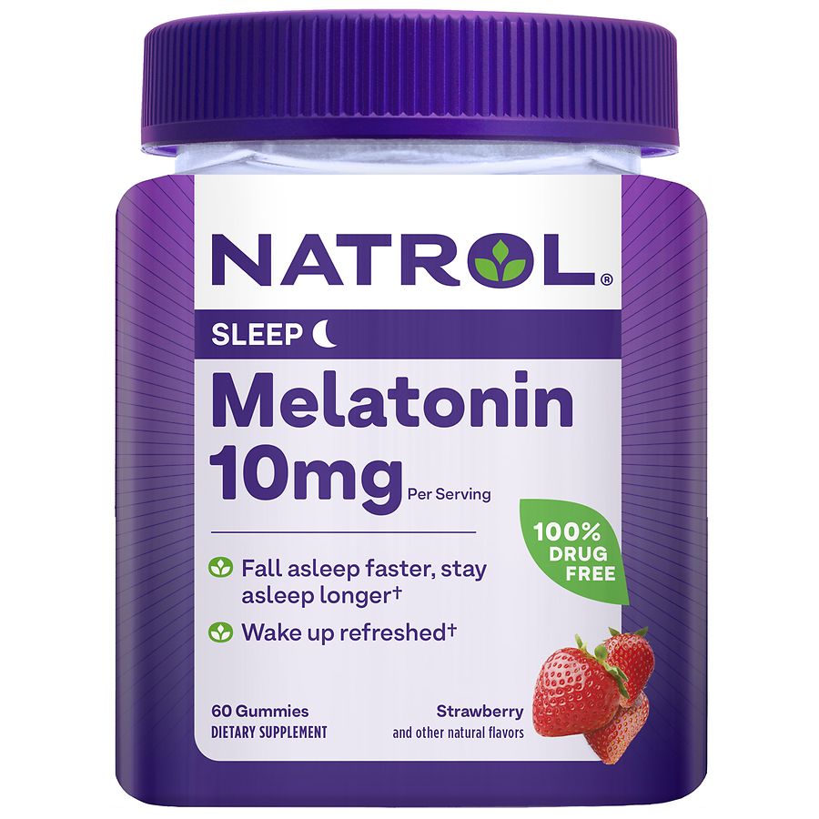 Photo 1 of **2 Pack** Melatonin 10mg, Sleep Support, Gummies Strawberry