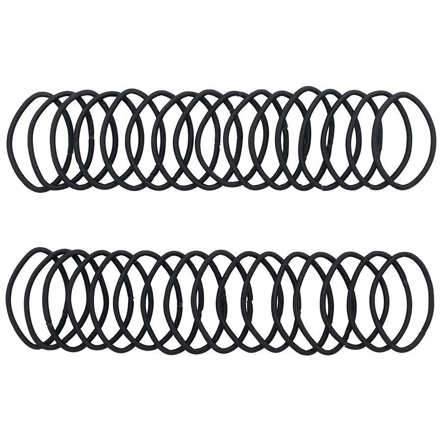 Scunci No-Damage Medium Hold Satin Elastics Black