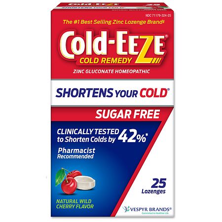 UPC 091108324259 product image for Cold-Eeze Sugar-Free Zinc Lozenges, Homeopathic Cold Remedy - 25.0 ea | upcitemdb.com