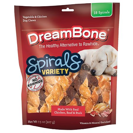 DreamBone Spirals Variety Pack Rawhide Free