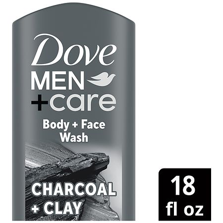 Dove Men+Care Charcoal + Clay Body and Face Bar, 6 ct / 3.75 oz