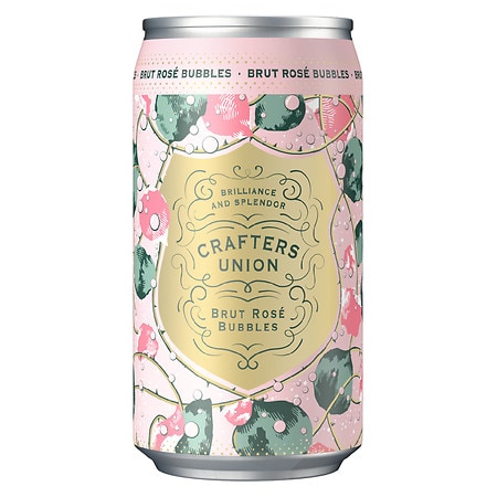 Crafters Union Bubbles Brut Rose Canned Wine