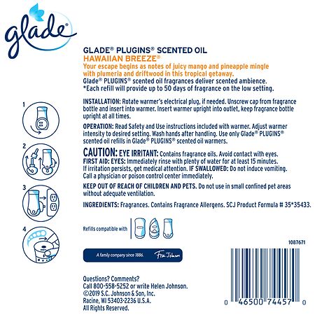 Glade® PlugIns® Hawaiian Breeze™ Scented Oil Air Freshener Refills, 2 ct /  0.67 fl oz - City Market