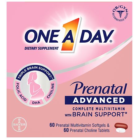 One A Day Prenatal Advanced Multivitamin With Choline, DHA, Folic Acid and Iron