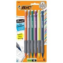 BIC Break-Resistant Mechanical Pencils with Erasers, No. 2 Lead (0.7mm),  Black, 4-Count 