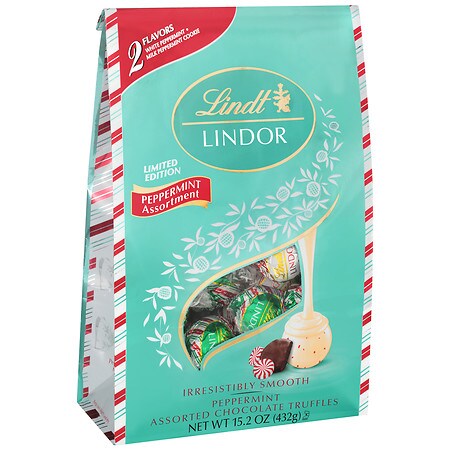 Lindor Chocolate Peppermint Assorted Truffles Bag